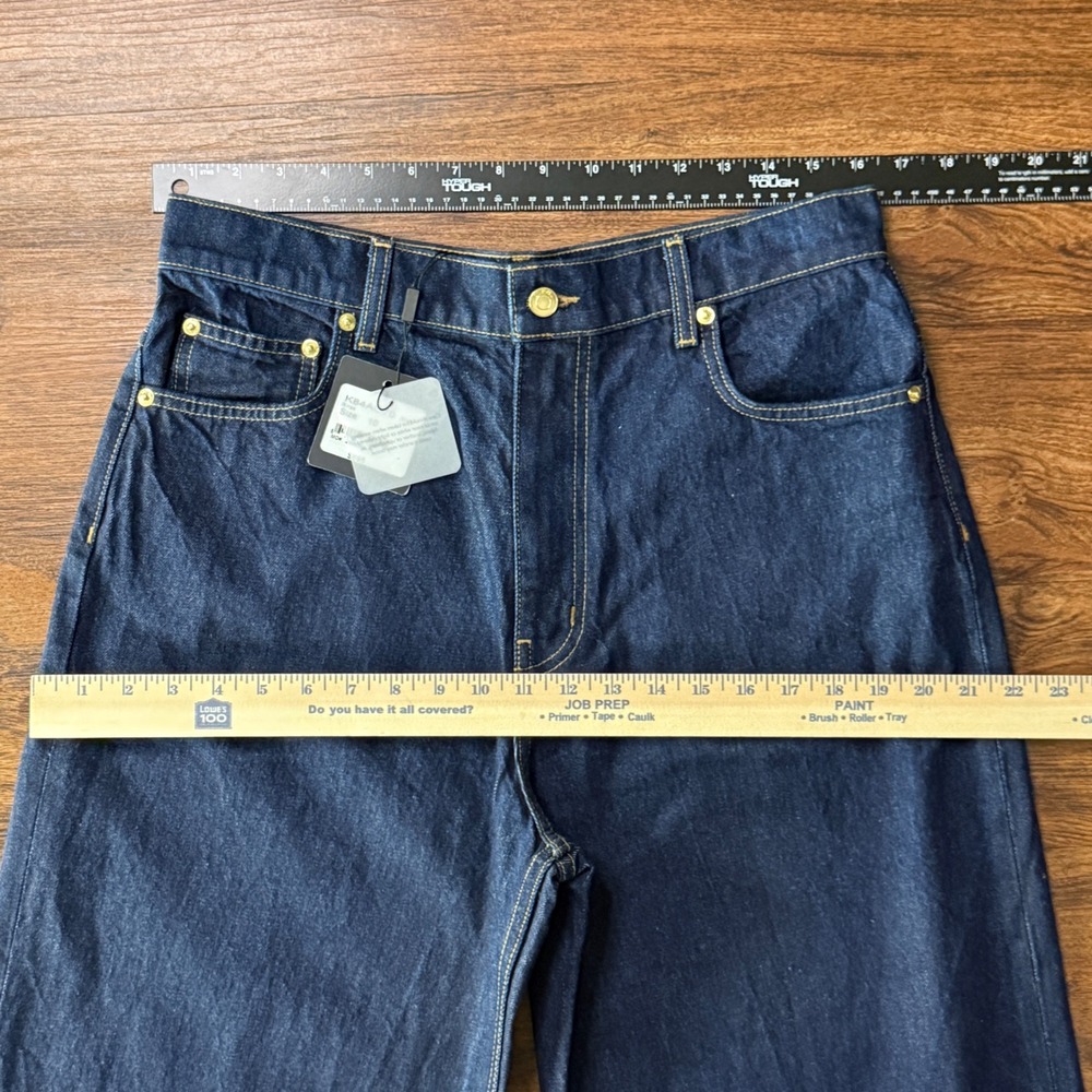 St John Paseo Jeans Womens 10 NWT Dark Indigo Wide Leg K84AC70 $695 USA Luxury - Picture 8 of 14